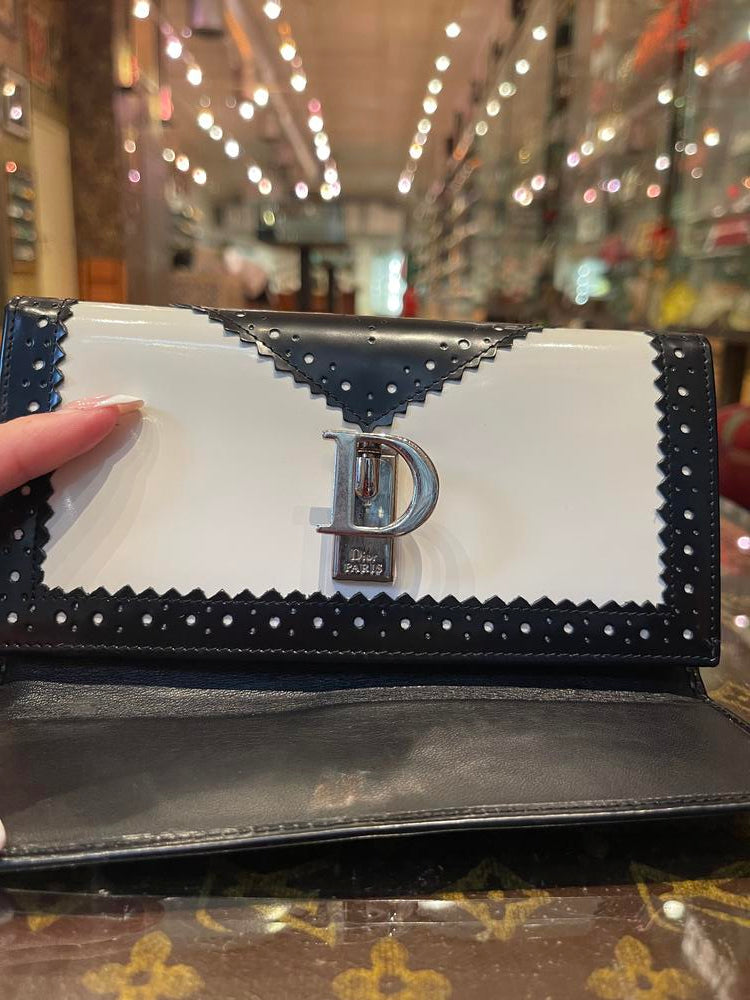 Christian Dior Western Leather Clasp Wallet