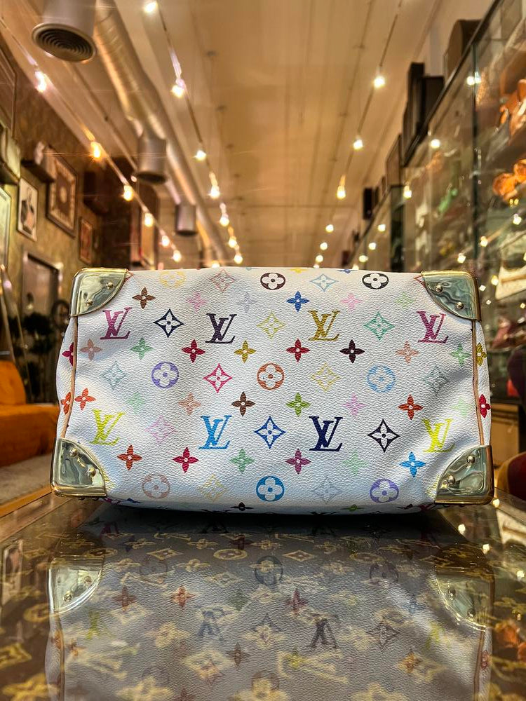 Louis Vuitton White Multi Murakami Speedy 30