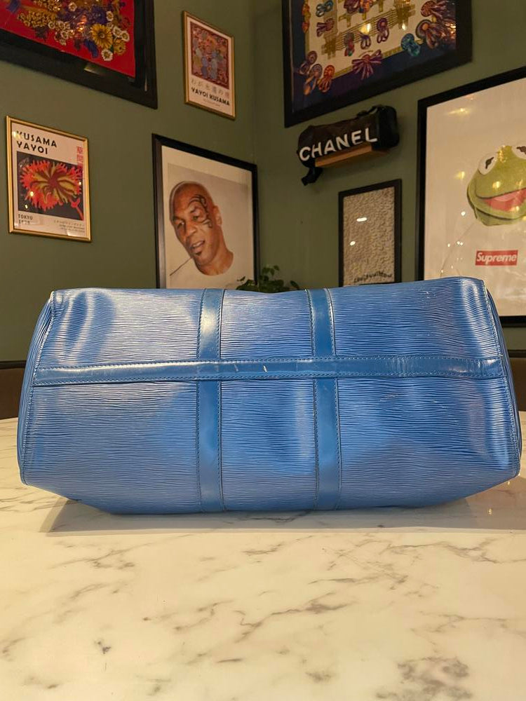 Louis Vuitton Blue Epi Keepall 45