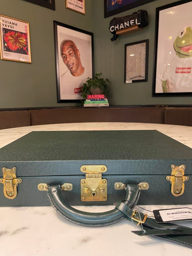 Louis Vuitton Green Taiga Diplomat Briefcase