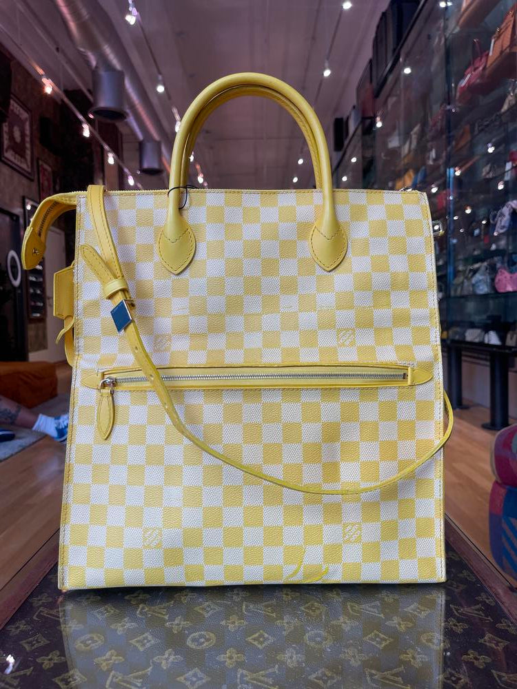 Louis Vuitton Damier Couleur Mobil Tote Yellow