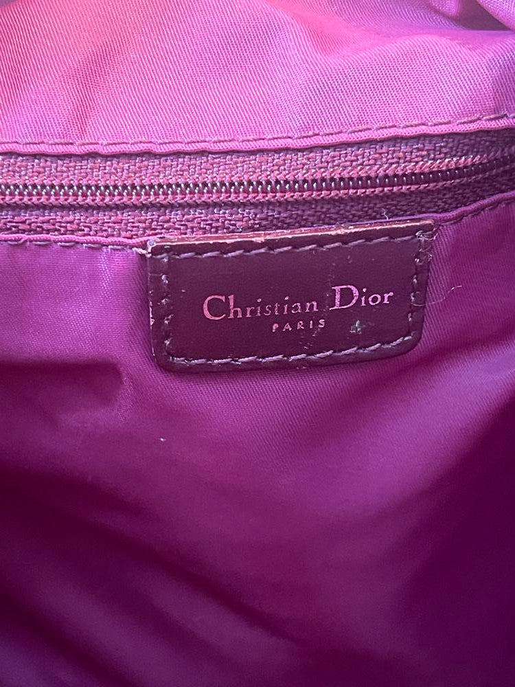 Dior Canvas Trotter Crossbody Burgundy