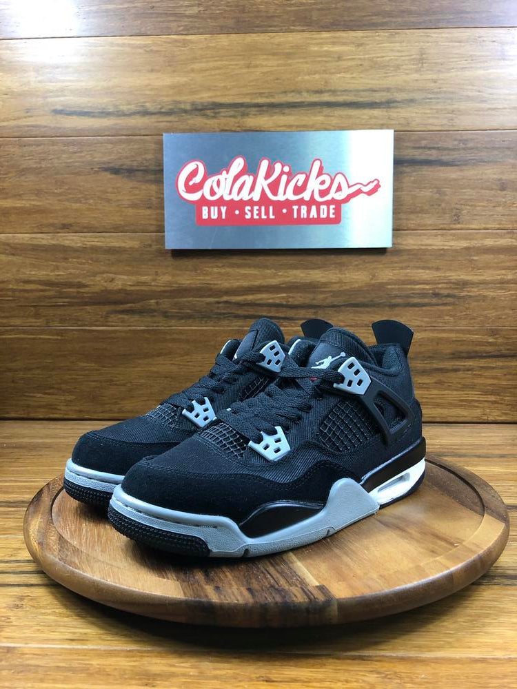 Jordan 4 Retro Black Canvas (GS)