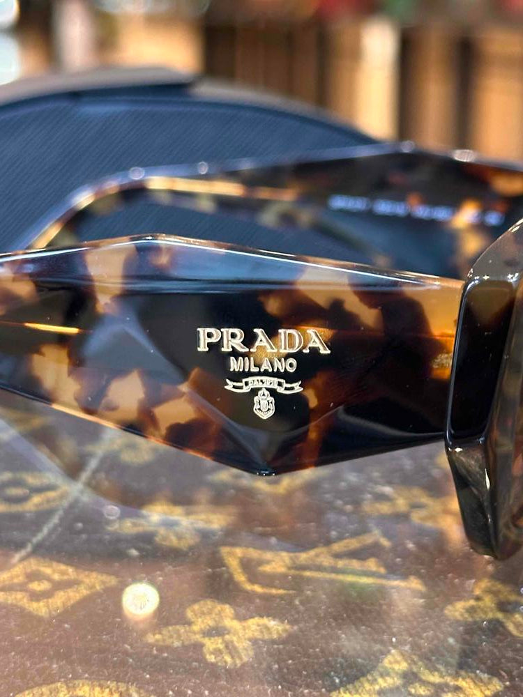 Prada Tortoiseshell Logo Cat-Eye Sunglasses