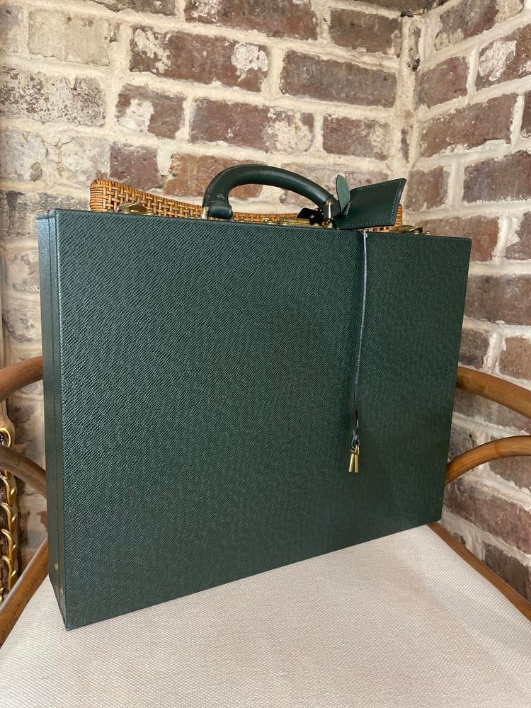 Louis Vuitton Green Taiga Diplomat Briefcase