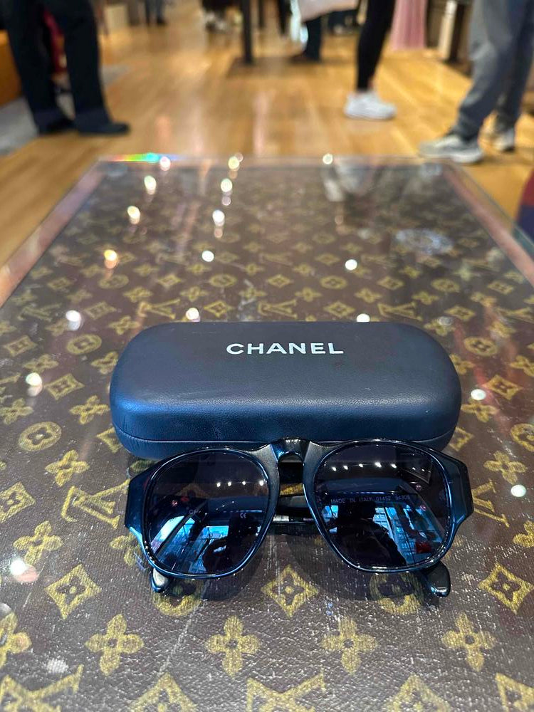 Chanel Spring Summer 1991 Runway Black Sunglasses