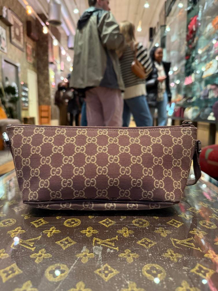 Gucci GG Canvas Pochette Brown