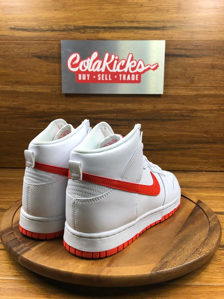 Nike Dunk High White Picante Red