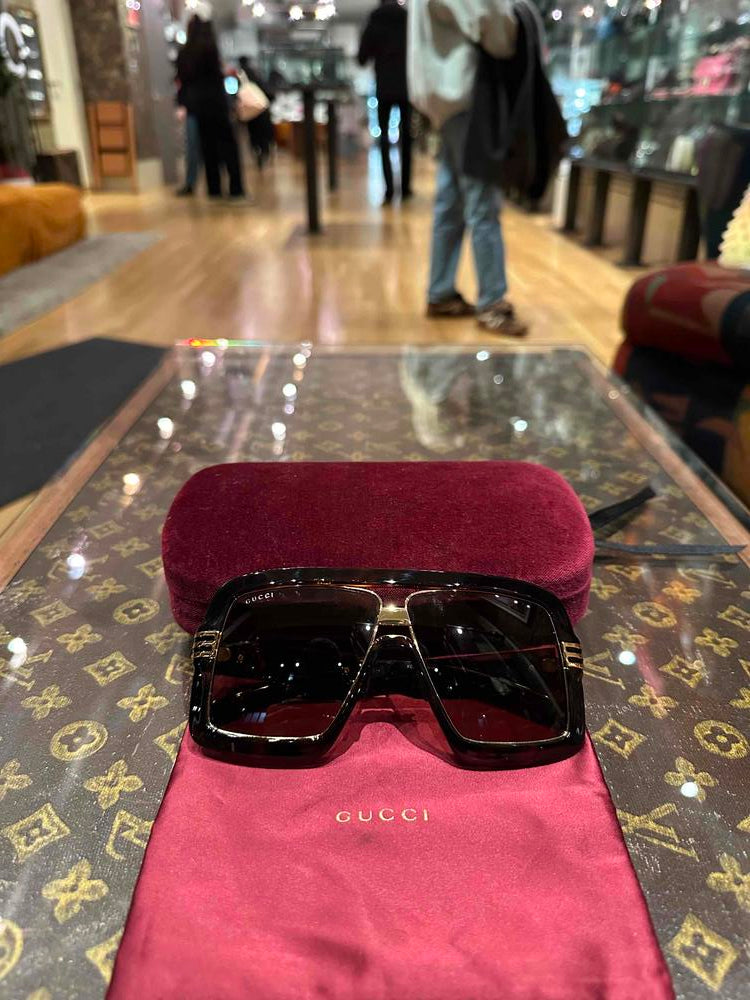 Gucci 60MM Oversized Square Sunglasses Tortoise