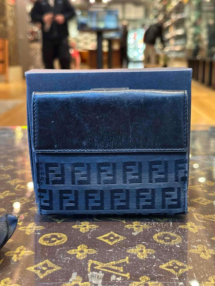 Fendi Black Canvas/Leather Wallet