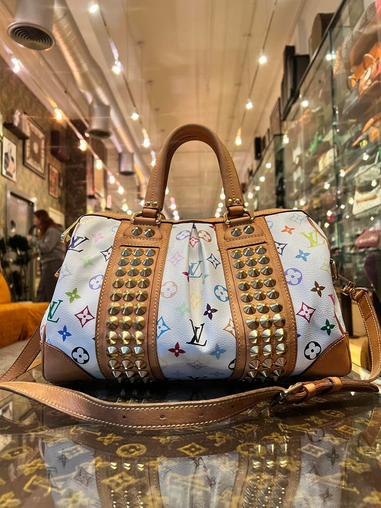 Louis Vuitton White Mutli Murakami Courtney MM