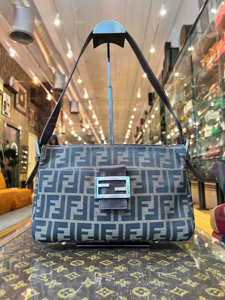 Fendi FF Zucca Zip Shoulder Bag