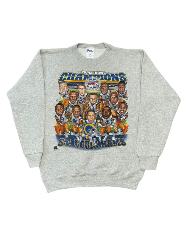 St. Louis Rams Team Caricature Crewneck Grey (Youth)