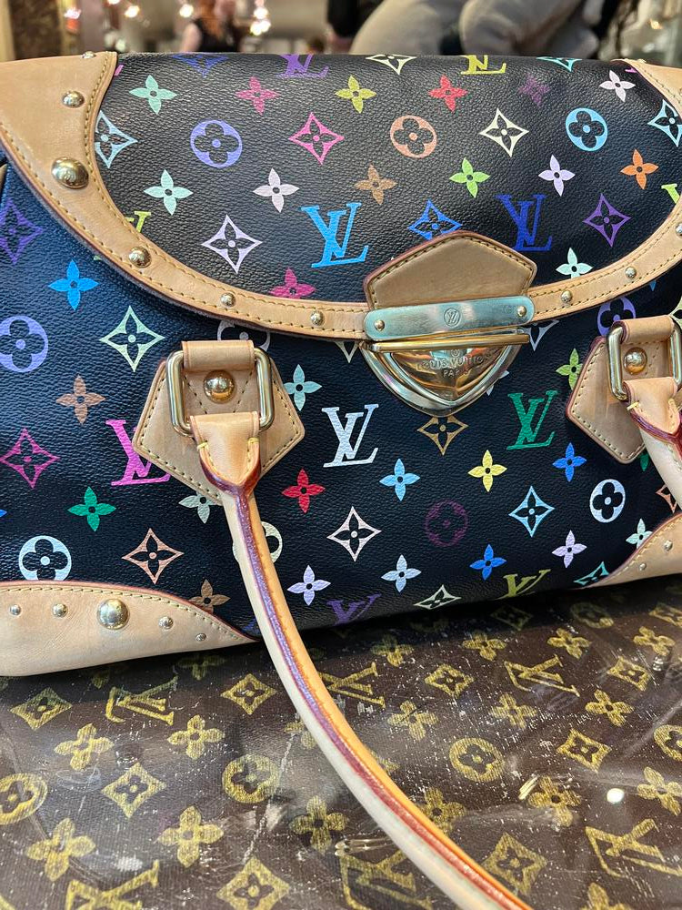 Louis Vuitton Black Multi Murakami Beverly GM