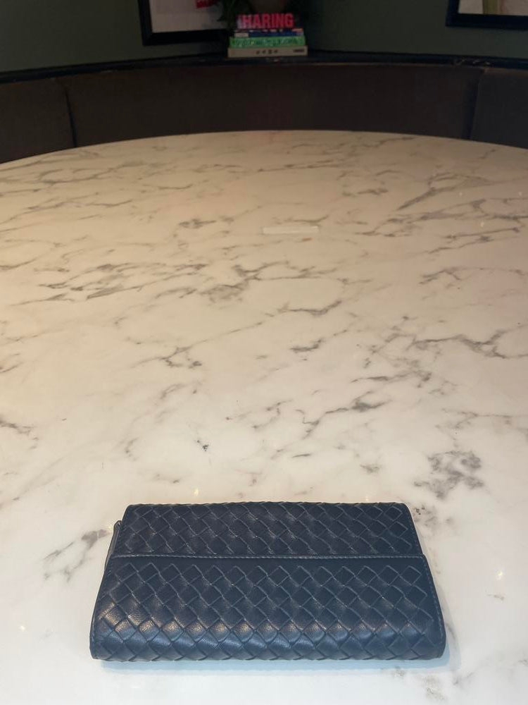 Bottega Black Long Wallet