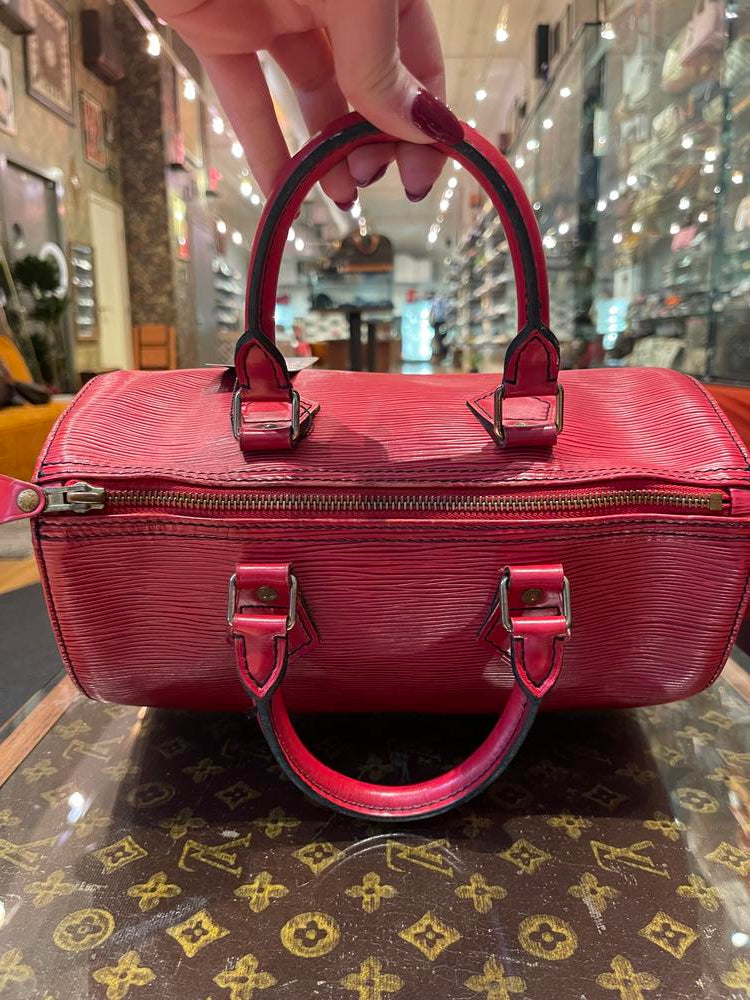 Louis Vuitton Red Epi Speedy 25