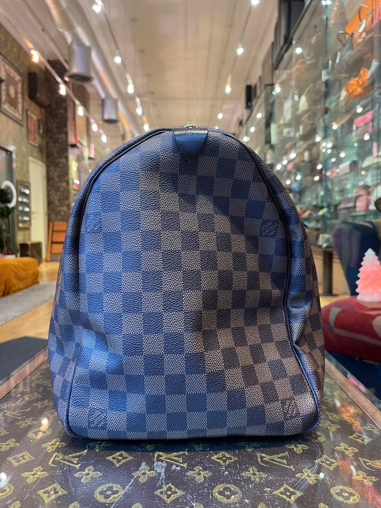 Louis Vuitton Damier Ebene Keepall 50 w/ Luggage Tag