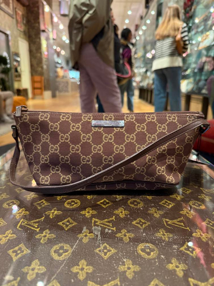 Gucci GG Canvas Pochette Brown