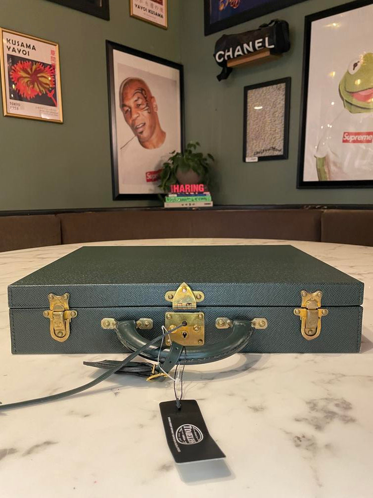 Louis Vuitton Green Taiga Diplomat Briefcase