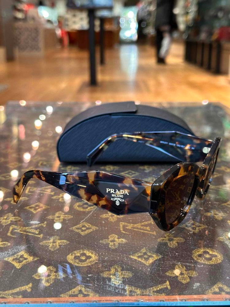 Prada Tortoiseshell Logo Cat-Eye Sunglasses