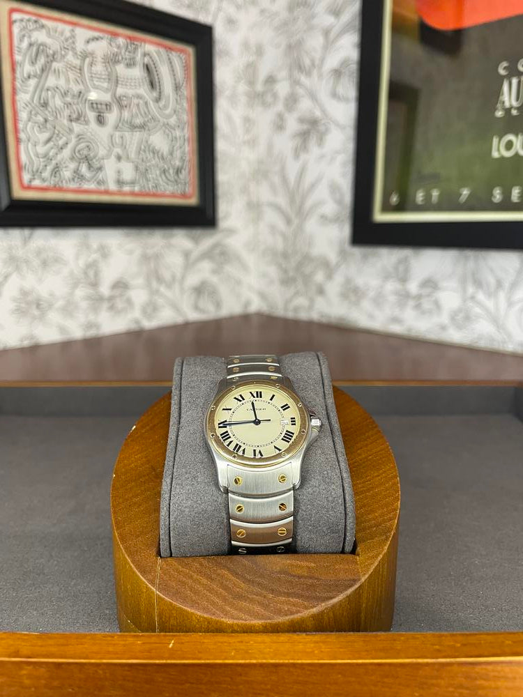 Cartier Santos 34mm Two Tone Watch Only #0043