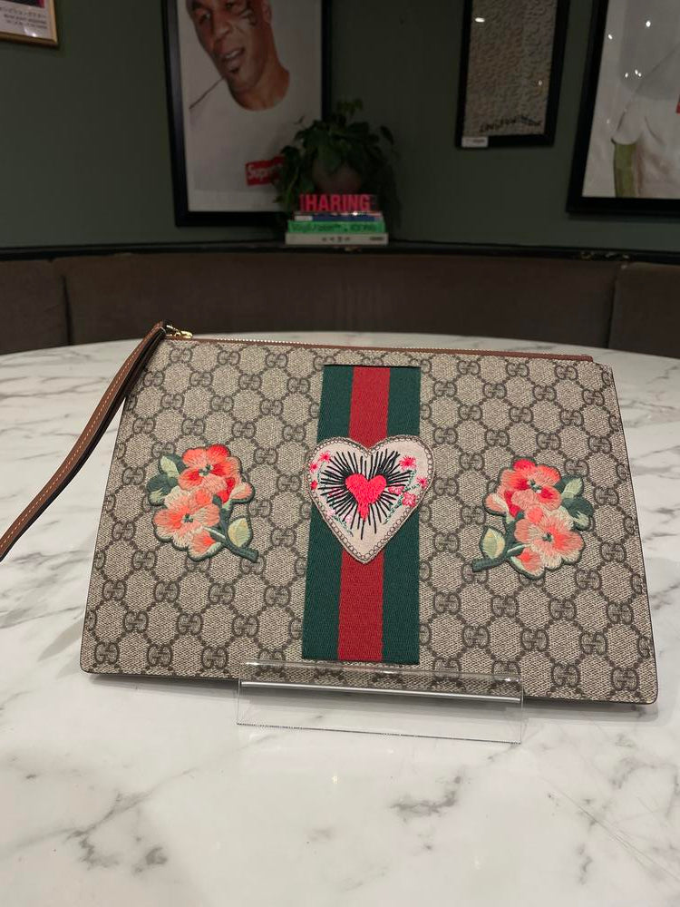 Gucci Floral Heart Clutch