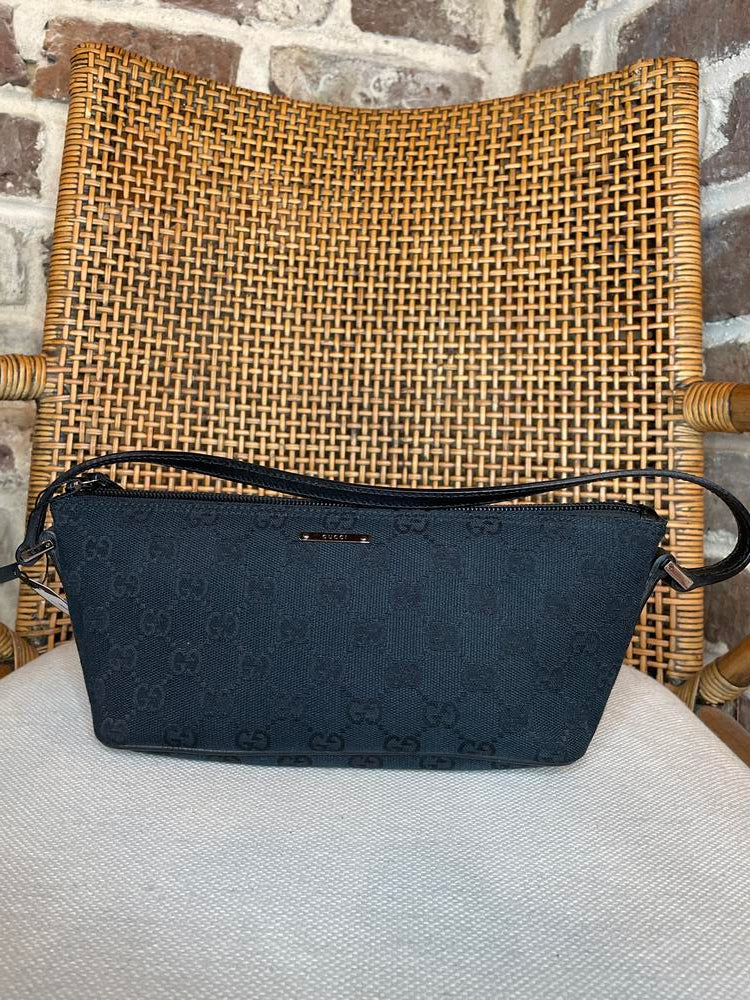 Gucci Black Monogram Pochette