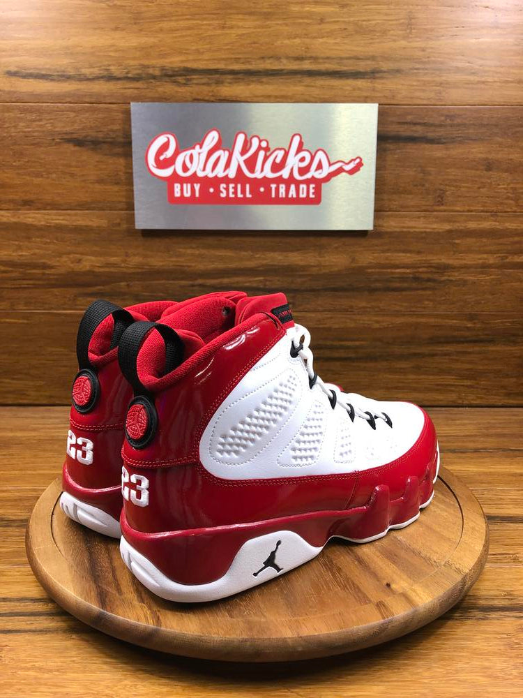 Jordan 9 red and white online