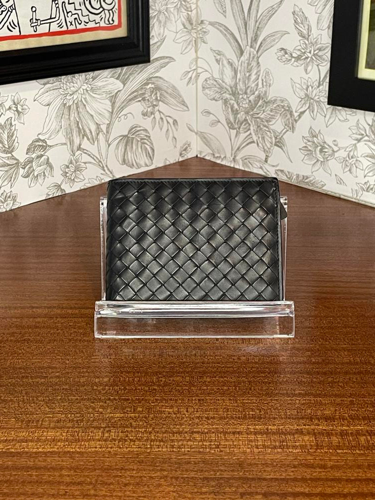 Bottega Black Bi-Fold Wallet