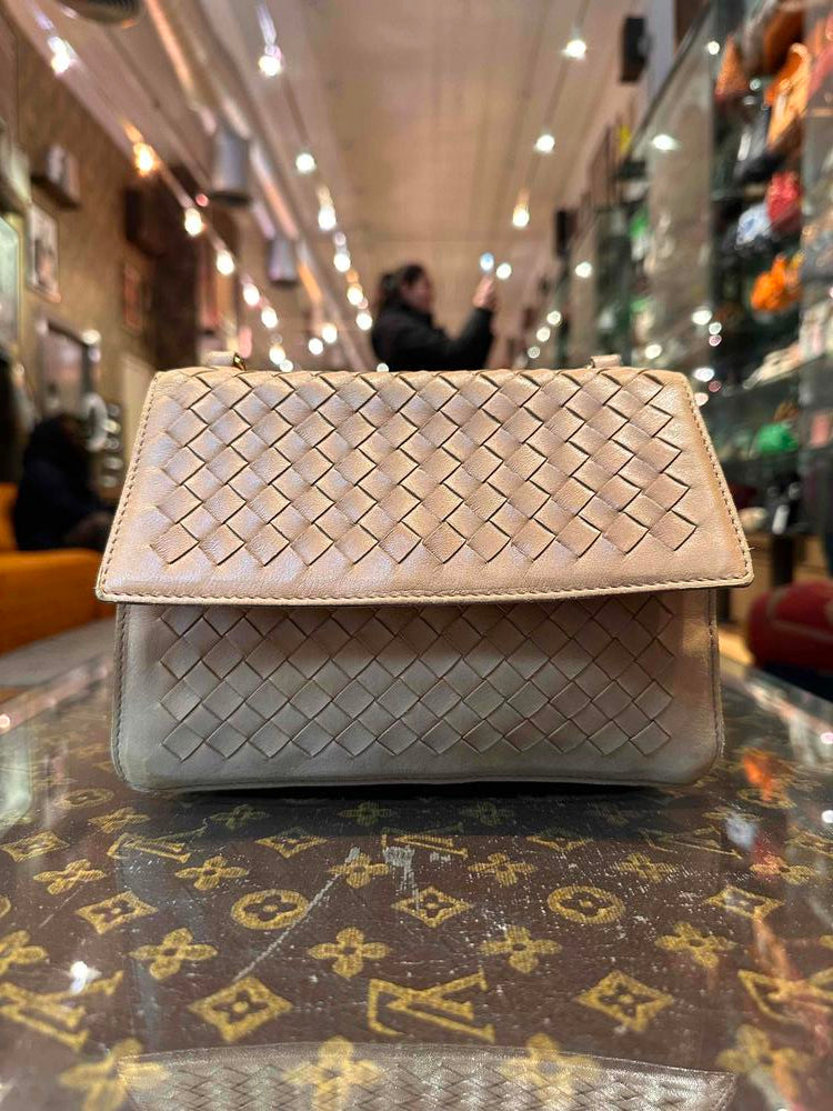 Bottega Veneta Intrecciato Handbag Tan