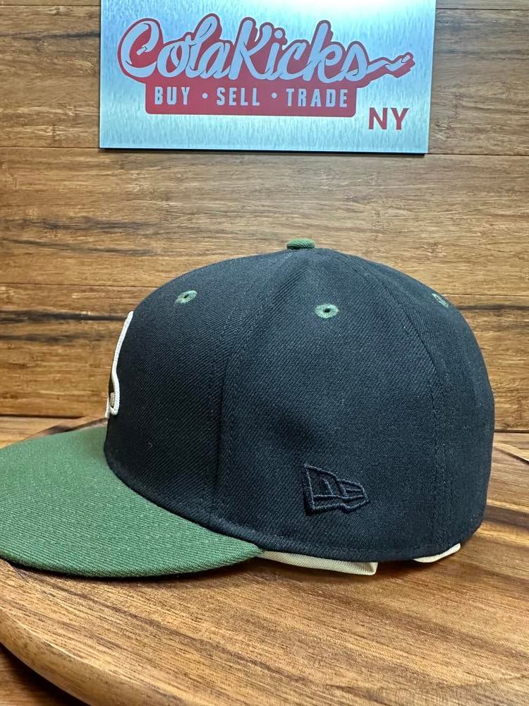 New Era White Sox "Green Sox" Logo Fitted Hat Black/Olive