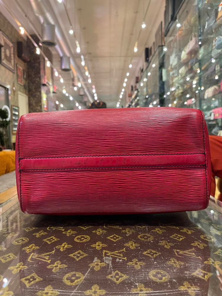 Louis Vuitton Red Epi Speedy 25