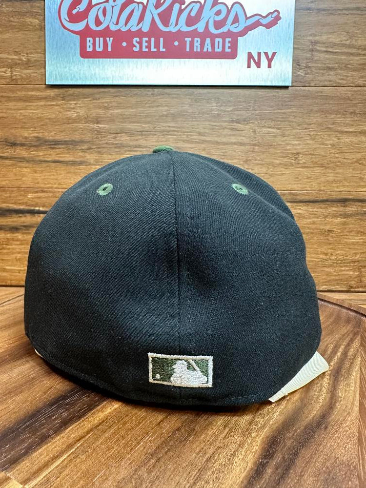 New Era White Sox "Green Sox" Logo Fitted Hat Black/Olive