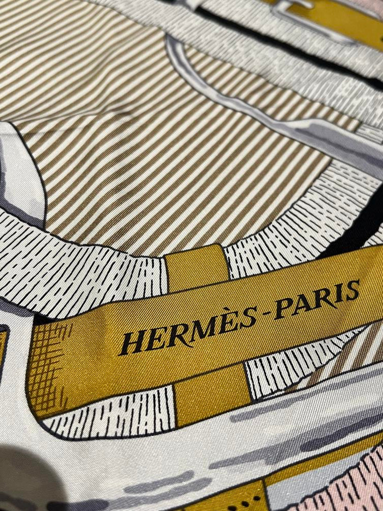 Hermes Multi-Color Belt Scarf 34x34