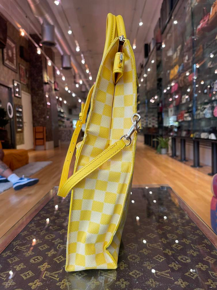 Louis Vuitton Damier Couleur Mobil Tote Yellow