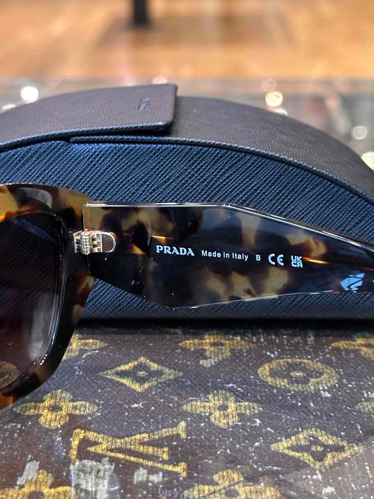 Prada Tortoiseshell Logo Cat-Eye Sunglasses