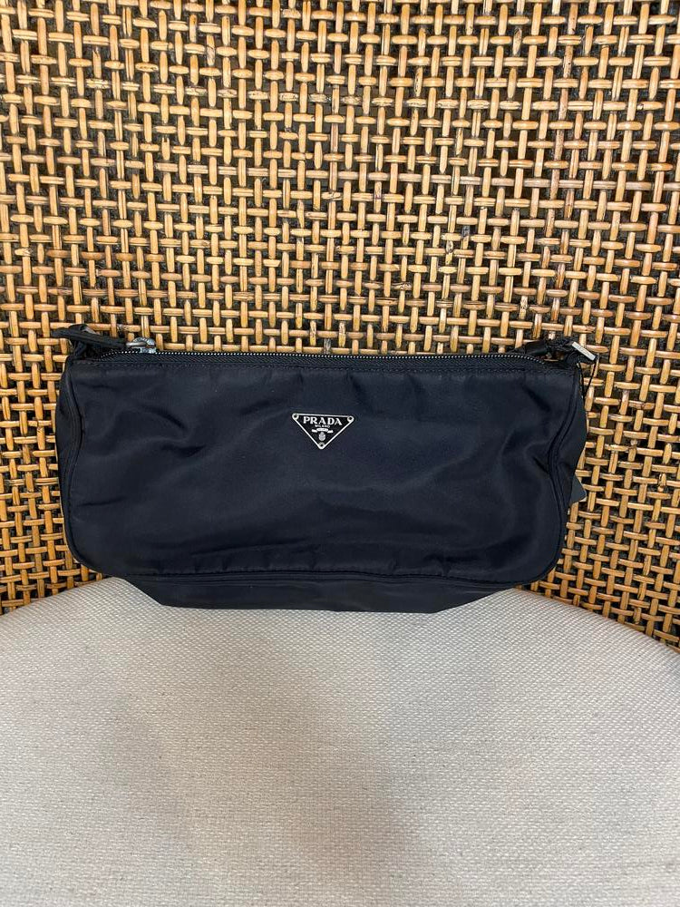 Prada Black Canvas Pochette