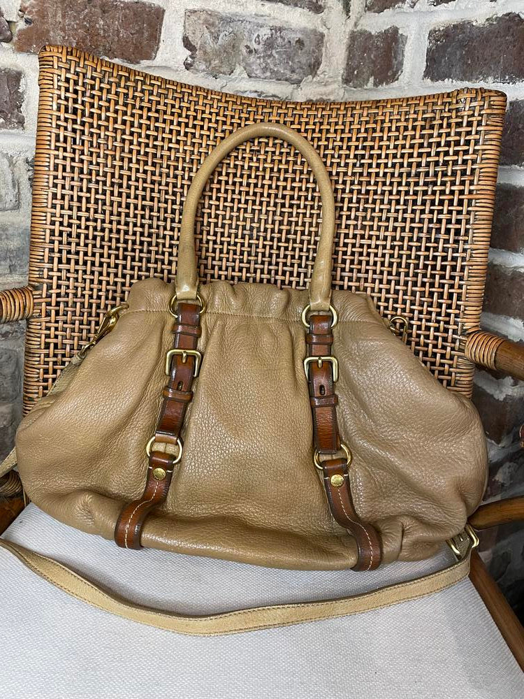 Prada Cervo Antik Beige Shoulder Bag